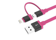 2 in 1 Cell Phone USB Cable Micro to 8 Pin Connectors USB Phone Charger Cable